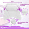 Bath Pillow RUVINCE Ergonomic Luxury Bathtub Pillow with Head,Neck, Shoulder and Back Support, 4D Bath Pillows for tub with 6 Powerful Suction Cups, Fits All Bathtub