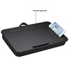 LAPGEAR Sidekick Lap Desk with Device Ledge and Phone Holder - Black - Fits up to 15.6 Inch Laptops - Style No. 44218
