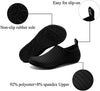 ANLUKE Water Shoes Barefoot Aqua Yoga Socks Quick-Dry Beach Swim Surf Shoes for Women Men Black/Solid 34/35
