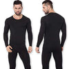 HEROBIKER Mens Thermal Underwear Set Skiing Winter Warm Base Layers Tight Long Johns Top & Bottom Set with Fleece Lined Black