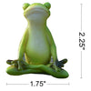 Gemmia Miniature Fairy Garden Frog Figurine - Mini Meditation Frog Statue