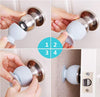 Door knob Covers 2pcs Cup Type Door knob Dust Covers Round Rubber Wall Protector Bumper Guard Stopper Baby Safety Supplies(Glacier Blue)