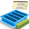 PJ BOLD Silicone Butter Mold Tray with Lid, Blue