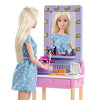 Barbie: Big City, Big Dreams Malibu Barbie Doll (11.5-in, Blonde) and Backstage Dressing Room Playset with Accessories, Gift for 3 to 7 Year Olds , White