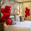 25pcs Heart Shape Foil Mylar Balloons Red 18