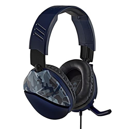 Turtle Beach Recon 70 Multiplatform Gaming Headset for Xbox Series X| S, Xbox One, PS5, PS4, PlayStation, Nintendo Switch, Mobile, & PC with 3.5mm-Flip-to-Mute Mic, 40mm Speakers-Blue Camo