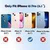 QHOHQ 3 Pack Screen Protector for iPhone 13 Pro 6.1 Inch with 3 Pack Tempered Glass Camera Lens Protector, Ultra HD, 9H Hardness, Scratch Resistant - Case Friendly [Not fit iPhone 13 Pro Max 6.7
