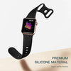 Maledan Compatible with Apple Watch Band 38mm 40mm 41mm 42mm 44mm 45mm 49mm Women Men, 6 Pack Silicone Sport Strap Wristband for Bands iWatch Series 8 7 5 4 3 SE Ultra