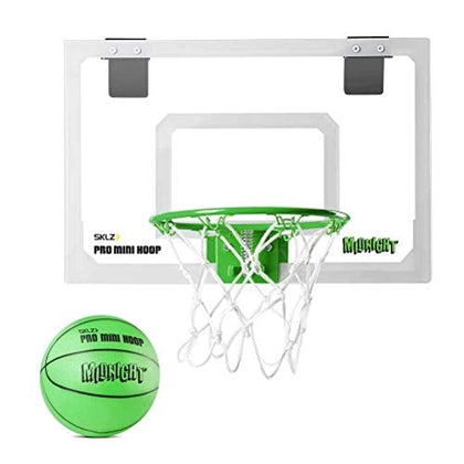 SKLZ Pro Mini Basketball Hoop with Ball, Glow in the Dark (18 x 12 inches)