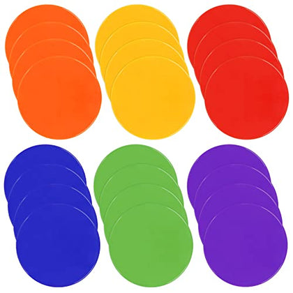 GDUCKS Spot Markers 9inch Set of 24 Rubber Floor Dots Non Slip Flat Cones Agility Dots for Kids Soccer Basketball Sports Speed Agility Training, Preschool Classroom Activities