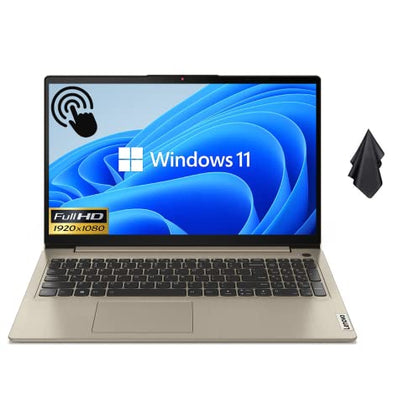 Lenovo 2022 Newest Ideapad 3i Laptop, 15.6 FHD 1080P Touchscreen, Intel Core i3-1115G4, 8GB DDR4 RAM, 512GB PCIe SSD, HDMI, WiFi, Bluetooth, HD Webcam, Fingerprint Reader, Windows 11 Home, Sand