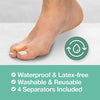 ZenToes Gel Toe Separators for Overlapping Toes, Bunions, Big Toe Alignment, Corrector and Spacer - 4 Pack (Beige)