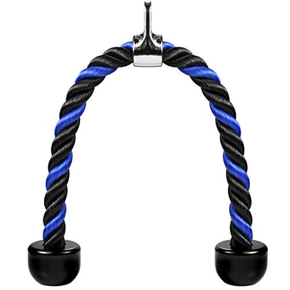 AWEFRANK Deluxe Tricep Rope Pull Down Cable, 27 & 36 Inch Rope Length, Easy to Grip & Non-Slip Cable Attachment for Gym Workout Exercise