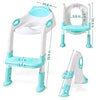 Toilet Potty Training Seat with Step Stool Ladder,SKYROKU Potty Training Toilet for Kids Boys Girls Toddlers-Comfortable Safe Potty Seat with Anti-Sli (Blue)