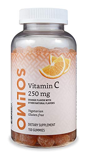 Amazon Basics Vitamin C 250 mg Gummy, Orange, 150 Gummies (2 per Serving), Immune Health (Previously Solimo)