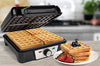 CucinaPro Four Square Belgian Waffle Maker, Extra Large Stainless Steel Kitchen Appliance with Nonstick Waffler Iron Plates, Makes 4 Fluffy Waffles, Griddle is Great for Family Breakfast or Gift