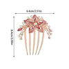 KuuGuu Flower Bridal Combs, Floral Side Combs Crystal Rhinestones Wedding Hair Accessories for Women, 4 PCS