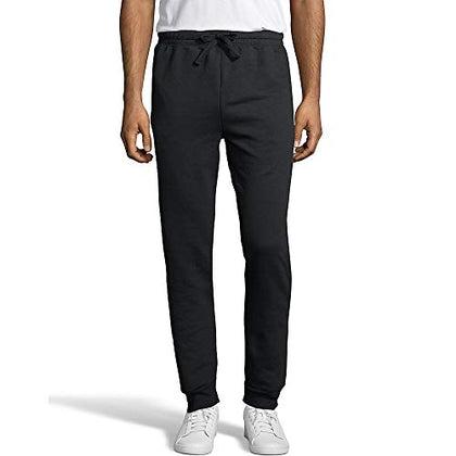 Hanes Men's Jogger Sweatpant with Pockets, Black, Small