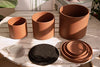 D'vine Dev Rust Terracotta Pots for Plants, 4.2 Inch 5.3 Inch 6.5 Inch, Succulent Planter Pot with Drainage and Saucer, 40-A-T-0