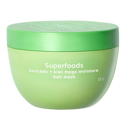Briogeo Superfoods Avocado + Kiwi Mega Moisture Mask, Protein-Free, Deep Hydration, Enhance Shine, Vegan, Phalate & Paraben-Free, 8 oz