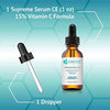 #1 BEST Supreme Serum CE - Superior Antioxidant Vitamin C, Patent Pending SUPERPREVENTC & SUPERLOWpH technology 1 oz