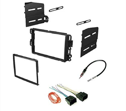 ASC Car Stereo Dash Kit, Wire Harness, and Antenna Adapter Combo to Add a Double Din Radio for some Buick Chevrolet GMC Pontiac Saturn- most 2007-2011 Tahoe, Silverado, Suburban etc.- Listed below
