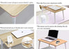 LKBBC Foldable Laptop Desk for Bed, Bed Laptop Table, Foldable Portable Lap Bed Tray, 23.6 Inch Floor Table for Drawing, Reading and Writing