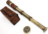 Nautical Handheld Pirate Brass Telescope with Box/Case,Sailor Home Decor Pirate Captain Boat Toy Gift (14