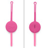 OmieBox Kids Utensils Set with Case - 2 Piece Plastic, Reusable Fork and Spoon Silverware with Pod for Kids (Bubble Pink)