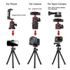 Camera Tripod, Famall Flexible Tripod Stand for Phone with Cold Shoe Phone Mount for iPhone Canon Nikon Sony Cameras