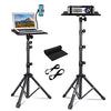 FOUR UNCLES Projector Tripod Stand, 23 to 63 Inch Laptop Tripod Adjustable Height, Portable Projector Stand for Outdoor Movies, DJ Racks Mount with Gooseneck Phone Holder, Apply to Stage or Studio