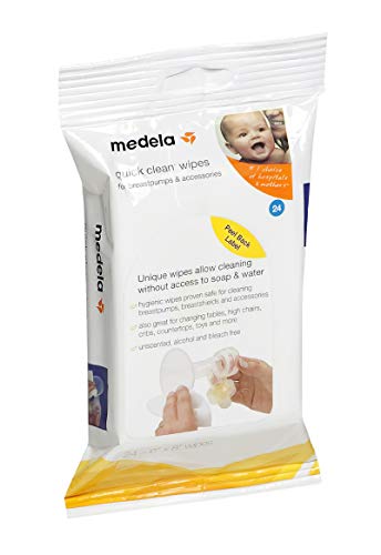 Quick Clean Breast Pump and Accessory Wipes, 24 Count ; Breastfeeding / Pump Wipes / Quick Clean Wipes