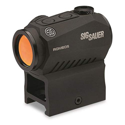 Sig Sauer Romeo5 1X20mm Tactical Hunting Shooting Durable Waterproof Fogproof Illuminated 2 MOA Red Dot Reticle Gun Sight, Picatinny Mount Included