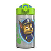 Zak Designs 15.5oz Stainless Steel Kids Water Bottle with Flip-up Straw Spout - BPA Free Durable Design, Paw Patrol Boy SS