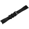 YISIWERA 18mm 20mm 22mm Premium Crafter Silicone Universal Curved Ends Rubber Watch Band Strap Bracelet Brushed Stainless Steel Pin Buckle For Men Women (22mm, Black&Black Buckle)