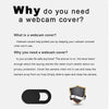 Webcam Cover Slide (Ultra Thin) for Laptops, MacBook, MacBook Air, iMac, Chromebook, Acer, Asus, HP, Dell, Lenovo, etc. [3-Pack]. Protect Your Privacy! (Black)