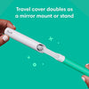 Quip Adult Electric Toothbrush - Sonic Toothbrush with Travel Cover & Mirror Mount, Soft Bristles, Timer, and Plastic Handle - Green