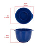 GLAD Mixing Bowls with Pour Spout, Set of 3 | Nesting Design Saves Space | Non-Slip, BPA Free, Dishwasher Safe Plastic | Kitchen Cooking and Baking Supplies, Blue