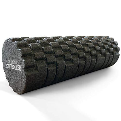 The Original Body Roller - High Density Foam Roller Massager for Deep Tissue Massage of The Back and Leg Muscles - Self Myofascial Release of Painful Trigger Point Muscle Adhesions - 17