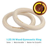 Gonex Wooden Gymnastic Rings with Adjustable Number Straps, Olympic Rings for Gym, Workout, Exercise, Outdoor Training, Quick Install Carabiner, 8.5 ft Straps Pull Up Non-Slip Rings