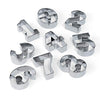 Bakerpan Stainless Steel Cookie Cutter Number Shapes Set 3 1/2 Inch with Bonus Dough Cutter