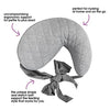Boppy Anywhere Nursing Pillow Support, Soft Gray Heathered with Stretch Belt that Stores Small, Breastfeeding and Bottle-feeding Support at Home and for Travel, Plus Sized to Petite, Machine Washable
