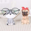 Qiny Puppy Dog Glasses Holder Stand Eyeglass Stand - Home Office Decorative Glasses Accessories (Pug)