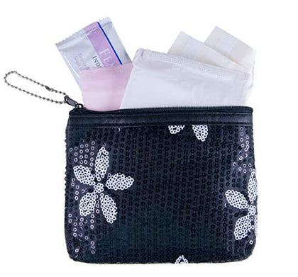First Period Kit To-go! - Organic Biodegradable Tween Pads & Liner - Period Bags for Teen Girls for School - Period Pouch & Teen Pads for Girls Ages 11-14, Teen Pads for Periods - Pads for Teens Girls