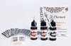 Charmark Fake Freckles Temporary Kit,Temporary Painting Kit 84 Pcs Stickers Stencils Full Painting Kit 3 Bottles (Black*3)