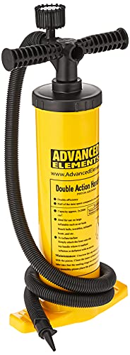 Advanced Elements Double Action Pump with Pressure Guage, Yellow, One Size With Canister, Hose, Gauge, Attachments