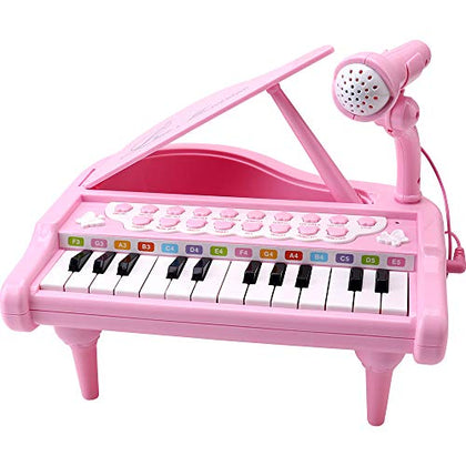 Amy&Benton Piano Toy Baby Toddler Girls Birthday Gift 1 2 3 Years Old Pink Toy Piano
