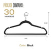 Utopia Home Premium Velvet Hangers 30 Pack - Non-Slip Clothes Black Suit with 360 Degree Rotatable Hook Heavy Duty Coat