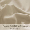 SONORO KATE Bed Sheet Set Super Soft Microfiber 1800 Thread Count Luxury Egyptian Sheets 16-Inch Deep Pocket?Wrinkle-3 Piece (Beige, Twin)
