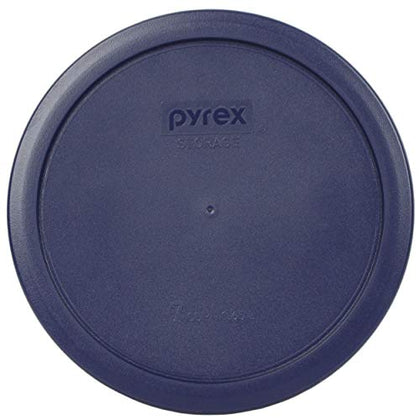 Pyrex 7402-PC Dark Blue 6/7 Cup Round Plastic Food Storage Lid, Made in USA